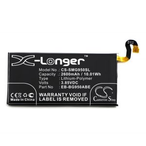 Baterie Li-Polymer CAMERON SINO (3,85V/2600mAh, compatibil cu Samsung EB-BG950ABA) NEGRU Samsung Galaxy S8 (SM-G950)