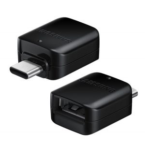 Adaptor SAMSUNG (mufă USB - Type-C, OTG, transfer de date) NEGRU