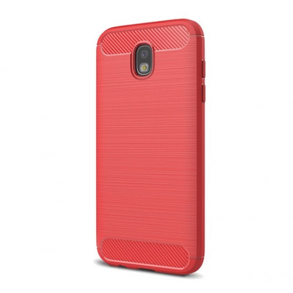 protecțiede telefon din silicon (rezistent la impact mediu, toc cu bule, periat, model carbon) PIROS Samsung Galaxy J5 (2017) SM-J530 EU