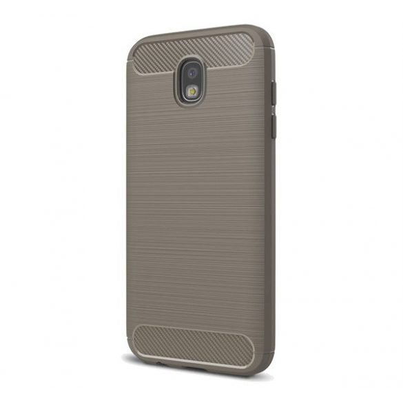 protecțiede telefon din silicon (rezistent la impact mediu, talon cu bule, periat, model de carbon) GREY Samsung Galaxy J5 (2017) SM-J530 EU