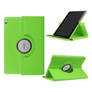 Carcasa in picioare, efect piele (FLIP, suport desktop, 360°) VERDE DESCHIS Huawei Mediapad T3 10 LTE, Huawei Mediapad T3 10 WIFI