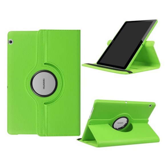 Carcasa in picioare, efect piele (FLIP, suport desktop, 360°) VERDE DESCHIS Huawei Mediapad T3 10 LTE, Huawei Mediapad T3 10 WIFI