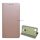 Carcasa in picioare, efect piele (FLIP, deschidere laterala, functie suport de masa, model romb) ROSE GOLD LG K8 2017 (M200n)