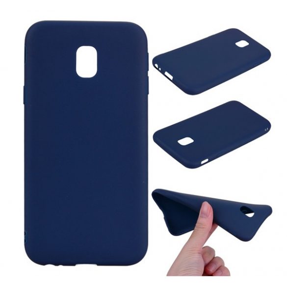 Protector de telefon din silicon (cauciucat) ALBASTRU ÎNCHIS Samsung Galaxy J3 (2017) SM-J330 EU