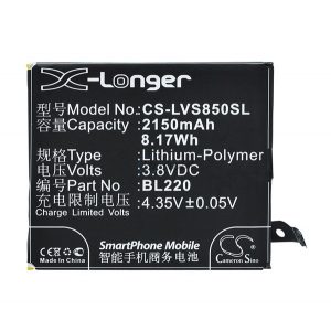 Baterie CAMERON SINO Li-Polymer (3.8V/2150mAh, compatibil cu Lenovo BL220) NEGRU Lenovo S850