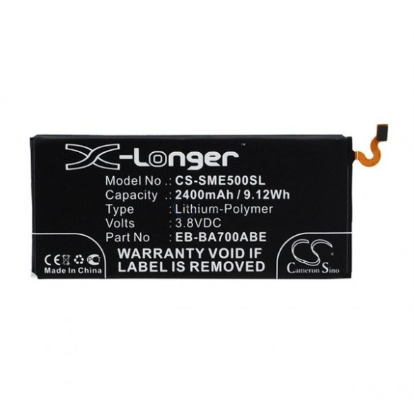 Baterie CAMERON SINO Li-Polymer (3,8V/2400mAh, compatibil cu Samsung EB-BE500ABA) NEGRU Samsung Galaxy E5 (SM-E500)