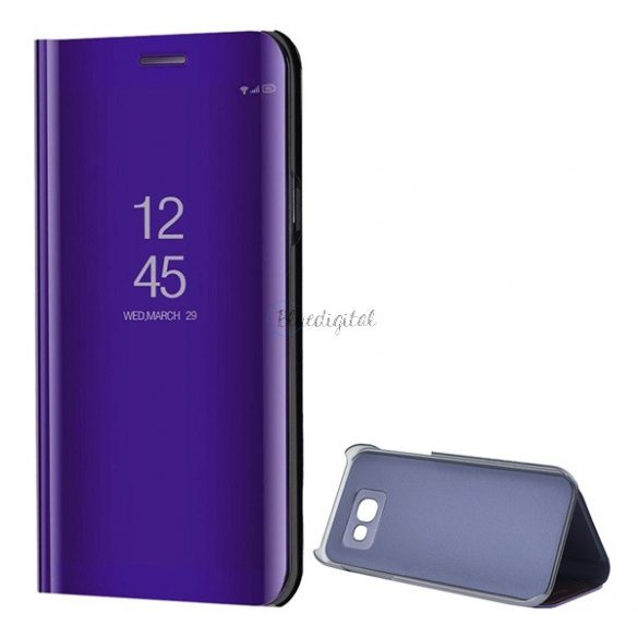 Husă stand-up (FLIP activ, deschidere laterală, funcție de suport pentru desktop, suprafață oglindă, husă Mirror View) PURPLE Samsung Galaxy A3 (2017) SM-A320F