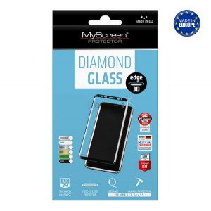 Sticlă de protecție pentru ecran MYSCREEN DIAMOND GLASS EDGE (copertă completă 3D, curbată, rezistentă la zgârieturi, 0,33 mm, 9H) NEGRU Samsung Galaxy S8 Plus (SM-G955)