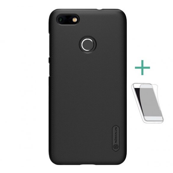 NILLKIN SUPER FROSTED plastic protecțiede telefon (cauciucat suprafață aspră + ecran protecțieFolie) negru Huawei P9 Lite Mini