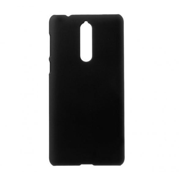 Protecție din plastic pentru telefon (cauciucată) negru Nokia 8