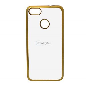 Protector de telefon din silicon (cadru cu efect metalic) GOLD Huawei P9 Lite Mini