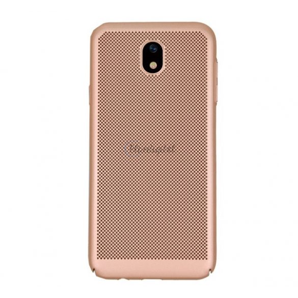 Protectie din plastic pentru telefon (cauciucat, model perforat) GOLD Samsung Galaxy J5 (2017) SM-J530 EU