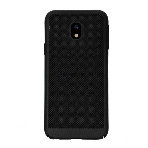 Protectie din plastic pentru telefon (cauciucat, model perforat) NEGRU Samsung Galaxy J3 (2017) SM-J330 EU