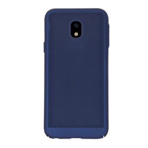 Protectie din plastic pentru telefon (cauciucat, model perforat) ALBASTRU INCHIS Samsung Galaxy J3 (2017) SM-J330 EU