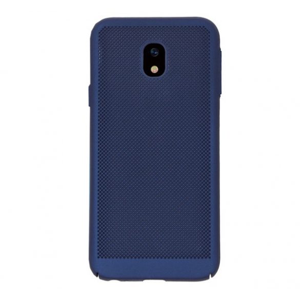 Protectie din plastic pentru telefon (cauciucat, model perforat) ALBASTRU INCHIS Samsung Galaxy J3 (2017) SM-J330 EU