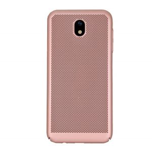 Protectie din plastic pentru telefon (cauciucat, model perforat) ROSE GOLD Samsung Galaxy J5 (2017) SM-J530 EU