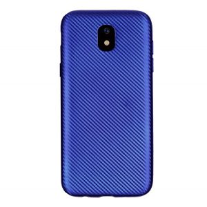 Protector de telefon din silicon (model carbon) ALBASTRU ÎNCHIS Samsung Galaxy J3 (2017) SM-J330 EU