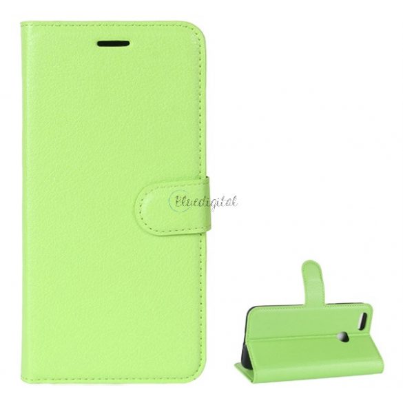 Carcasa in picioare, efect piele (FLIP, deschidere laterala, functie suport desktop, premium) VERDE DESCHIS Huawei P9 Lite Mini