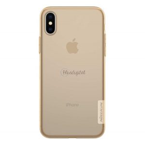 Protector de telefon din silicon NILLKIN NATURE (0,6 mm, ultrasubțire) GOLD BROWN Apple iPhone X 5.8, Apple iPhone XS 5.8