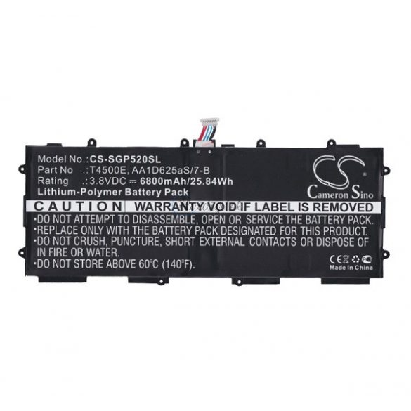 Baterie CAMERON SINO Li-Polymer (3,8V/6800mAh, compatibil cu Samsung AA1D625aS/7-B) NEGRU Samsung Galaxy Tab3 10.1 (P5200)