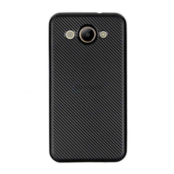 Protectie din silicon pentru telefon (model carbon) NEGRU Huawei Y3 (2017)