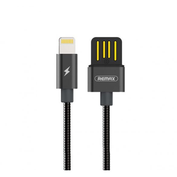 Cablu de date REMAX Serpent (USB - Type-C, încărcător rapid, 100cm, efect metalic) NEGRU