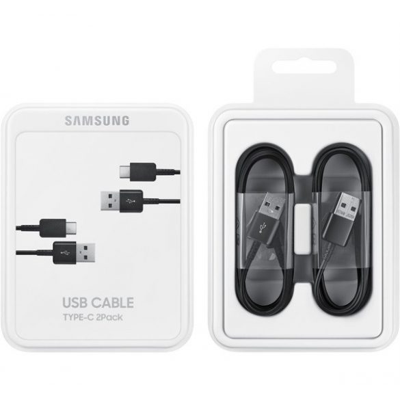 SAMSUNG cablu de date 2pcs (USB - Tip-C, încărcător rapid, 150cm) negru