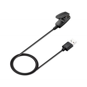 Cablu de încărcare (USB - Garmin, 100cm, clip-on) NEGRU Garmin Forerunner 230, Garmin Forerunner 735XT, Garmin Forerunner 630, Garmin Forerunner 235, Garmin Vivomove HR, Garmin Lily