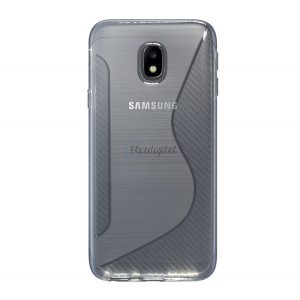 Protectie de telefon din silicon (S-line, model carbon) TRANSPARENT Samsung Galaxy J3 (2017) SM-J330 EU