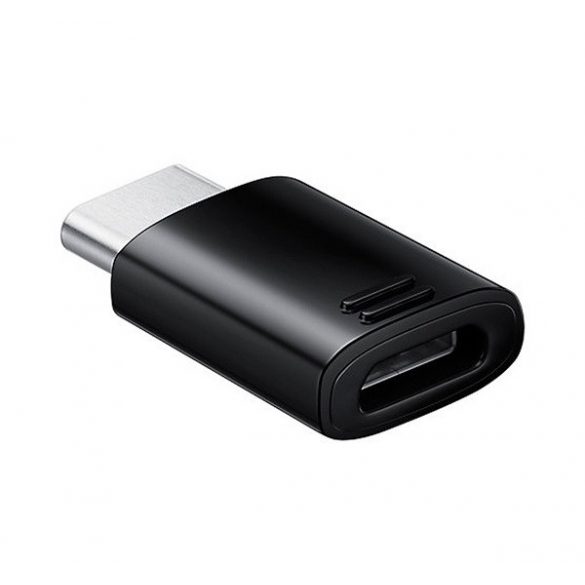 Adaptor SAMSUNG (priza microUSB - Type-C, transfer de date si incarcare) NEGRU