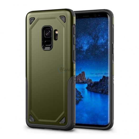 Protector de telefon din plastic Defender (rezistență medie la impact, interior din silicon, ultra subțire) VERDE ÎNCHIS Samsung Galaxy S9 (SM-G960)