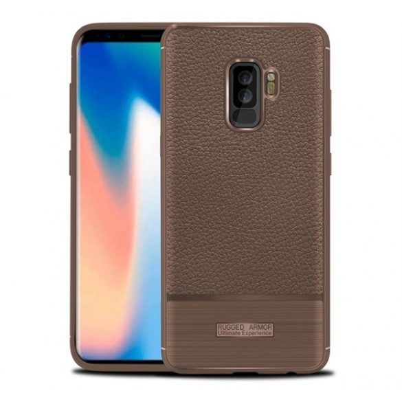 Husă silicon pentru telefon (rezistent la impact mediu, efect de piele, periat) BARNA Samsung Galaxy S9 Plus (SM-G965)