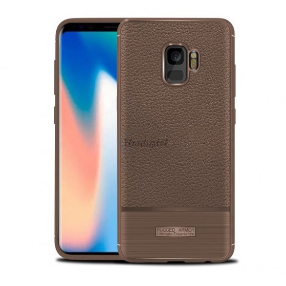 Protector de telefon din silicon (rezistenta la impact mediu, efect piele, periat) MARO Samsung Galaxy S9 (SM-G960)