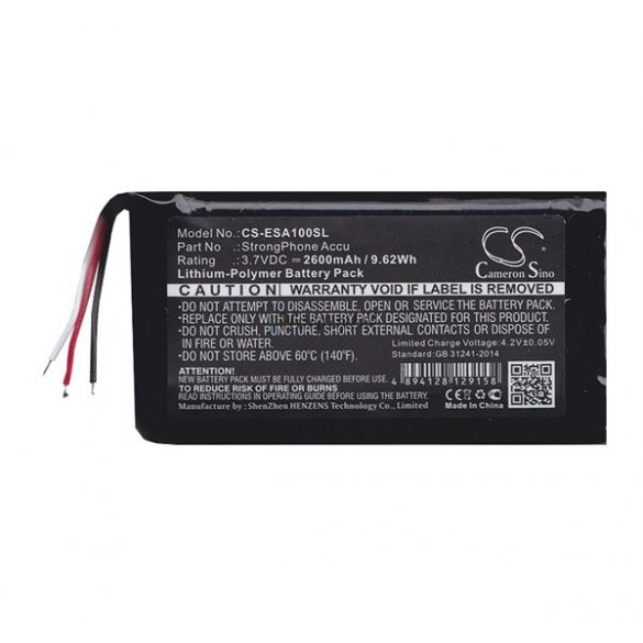 Baterie CAMERON SINO Li-Polymer (3.7V/2600mAh, compatibilă cu Evolveo StrongPhoneAccu) NEGRU Evolveo Strongphone ACCU