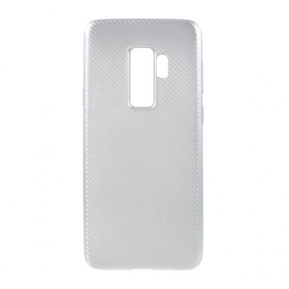 Protectie din silicon pentru telefon (model carbon) ARGINTIE Samsung Galaxy S9 Plus (SM-G965)