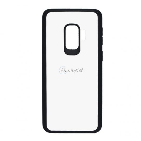 Cadru din silicon de protecție pentru telefon IPAKY (BUMPER, rezistență medie la impact, cadru pernă de aer, spate acrilic) NEGRU Samsung Galaxy S9 (SM-G960)