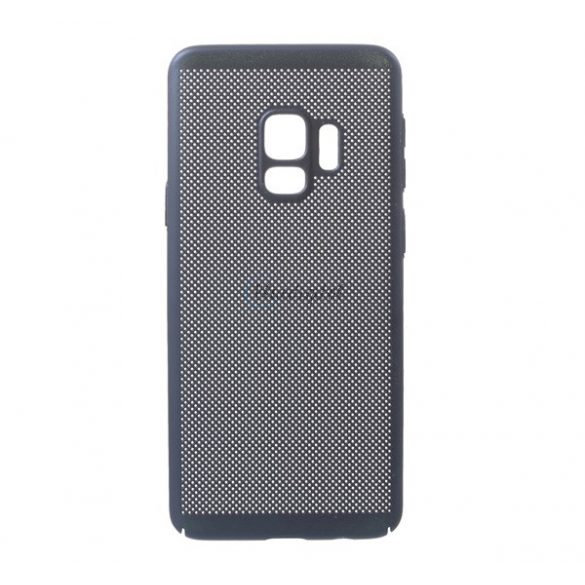 Protecție din plastic pentru telefon (cauciucat, model perforat) ALBASTRU ÎNCHIS Samsung Galaxy S9 (SM-G960)