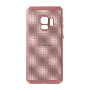 Protectie din plastic pentru telefon (cauciucat, model perforat) ROSE GOLD Samsung Galaxy S9 (SM-G960)