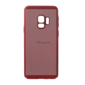 Protectie din plastic pentru telefon (cauciucat, model perforat) ROSU Samsung Galaxy S9 (SM-G960)