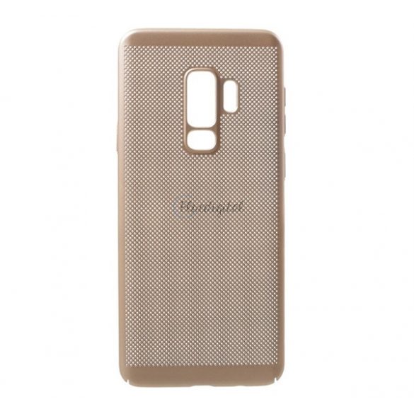 Protectie din plastic pentru telefon (cauciucat, model perforat) GOLD Samsung Galaxy S9 Plus (SM-G965)