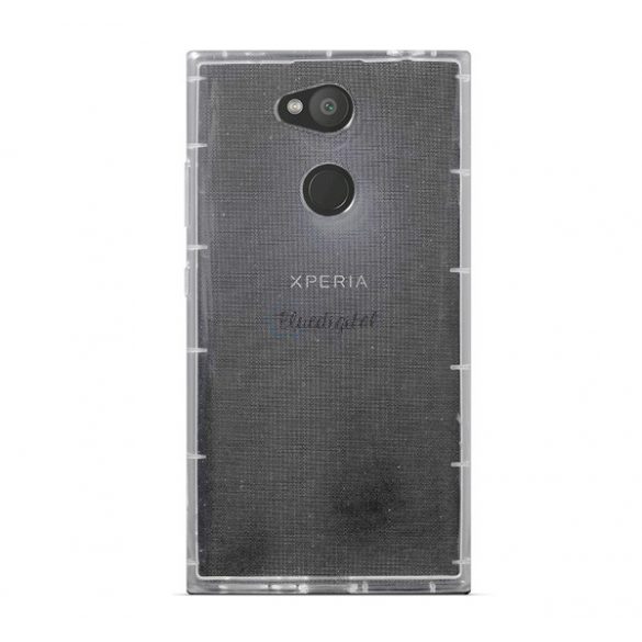 Protectie din silicon pentru telefon (rezistenta la impact mediu, cadru cu perna de aer) TRANSPARENT Sony Xperia L2 (H4311)