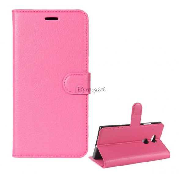 Carcasa in picioare, efect piele (FLIP, deschidere laterala, functie suport desktop, premium) ROZ Sony Xperia L2 (H4311)