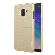   Protector de telefon din plastic NILLKIN AIR (cauciucat, perforat) GOLD Samsung Galaxy A8 Plus (2018) SM-A730F
