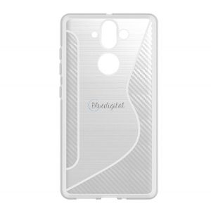 Protectie din silicon pentru telefon (S-line, model carbon) TRANSPARENT Nokia 9