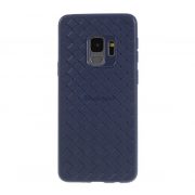   Protectie de telefon din silicon (efect piele, model impletit) ALBASTRU Samsung Galaxy S9 (SM-G960)