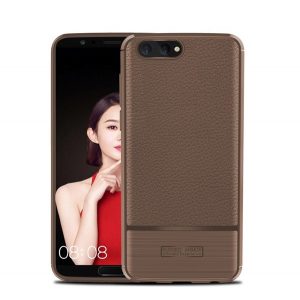 Protector de telefon din silicon (rezistenta la impact mediu, efect piele, periat) MARO Honor View 10