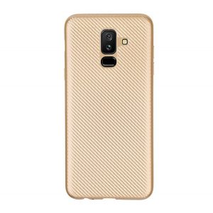 Husă silicon pentru telefon (model de carbon) AUR Samsung Galaxy A6+ (2018) SM-A605F