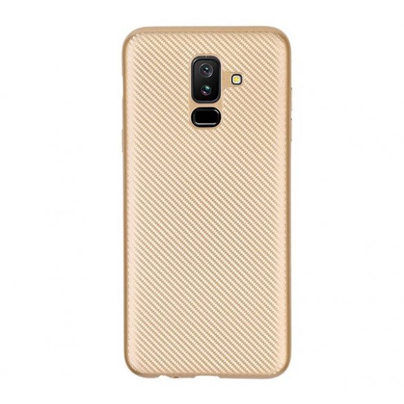 Husă silicon pentru telefon (model de carbon) AUR Samsung Galaxy A6+ (2018) SM-A605F