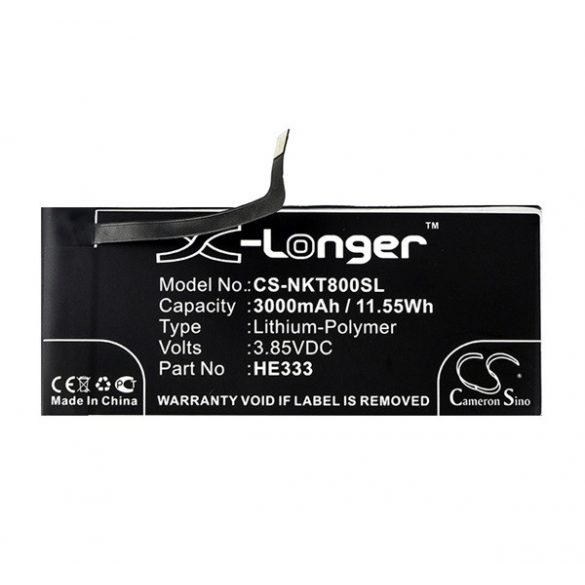 Baterie CAMERON SINO Li-Polymer (3.85V/3000mAh, compatibil cu Nokia HE333) NEGRU Nokia 8 Sirocco