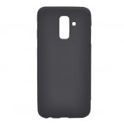   Husă siliconică pentru telefon (mată) NEGRU Samsung Galaxy A6+ (2018) SM-A605F